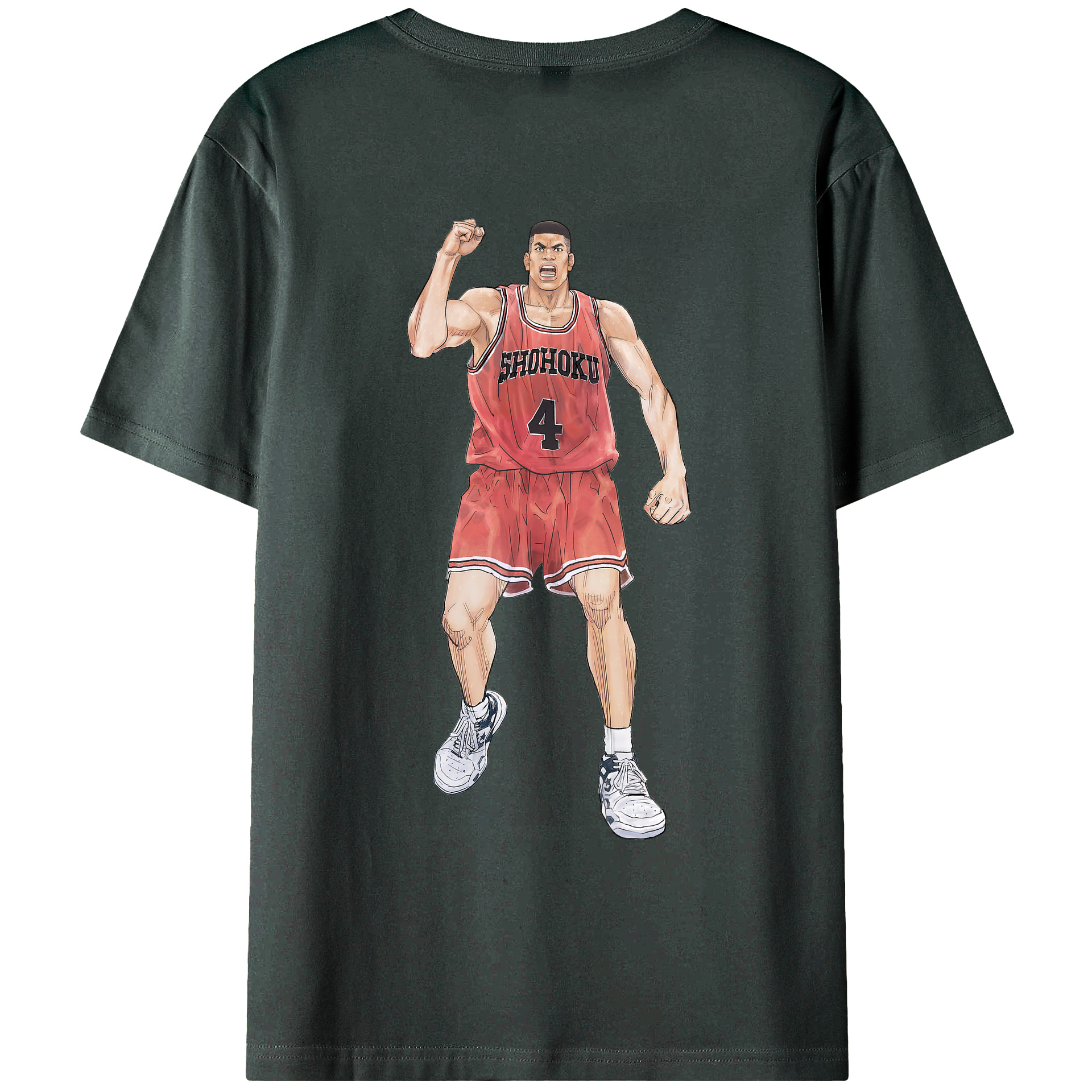 （画像用） SLAM DUNK／スラムダンク 綿100％ メンズ半袖Tシャツ（バックプリント） 通気性